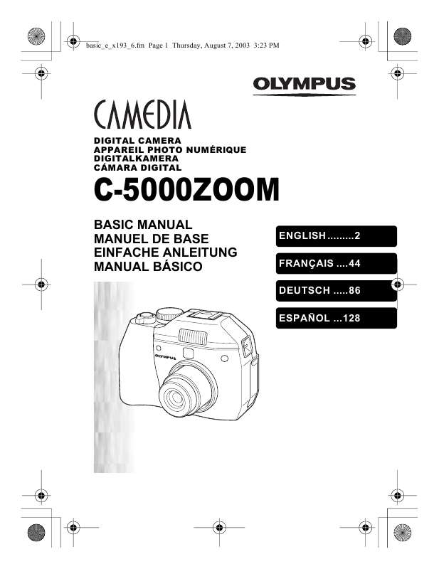 Guide utilisation OLYMPUS C-5000 ZOOM  de la marque OLYMPUS