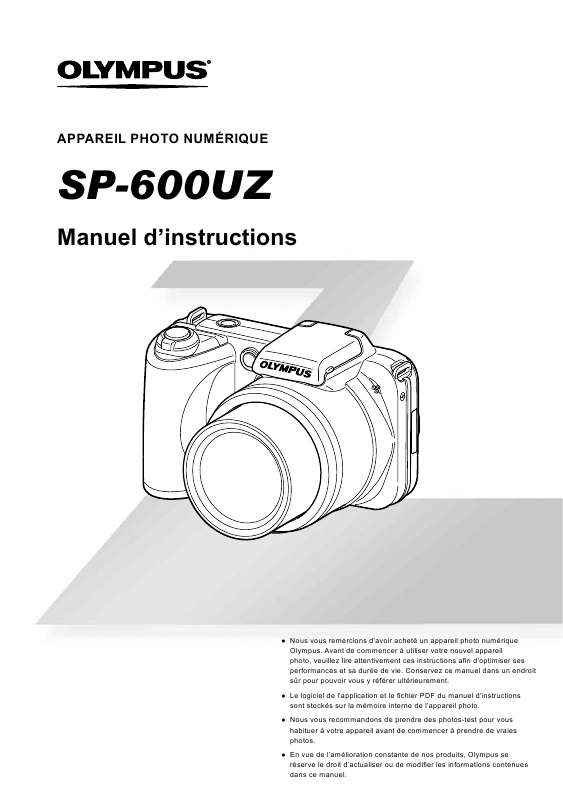 Guide utilisation OLYMPUS SP-600UZ  de la marque OLYMPUS