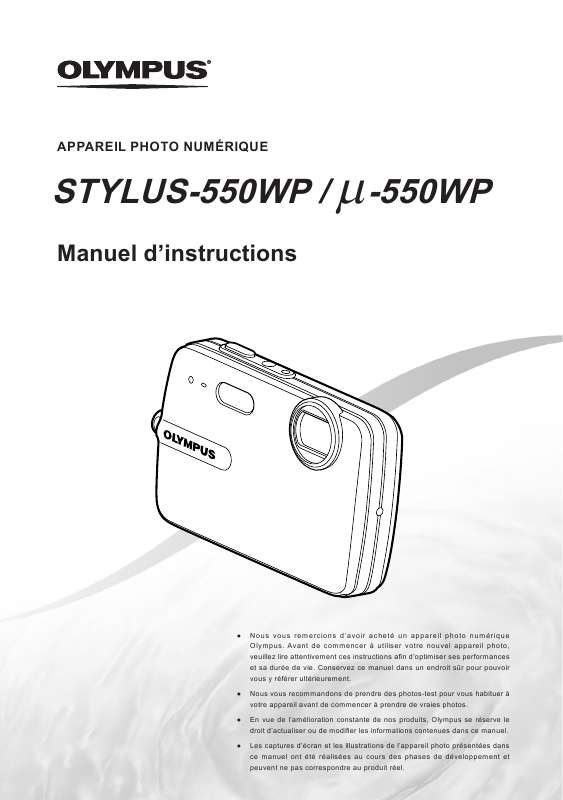 Guide utilisation OLYMPUS Μ 550WP  de la marque OLYMPUS