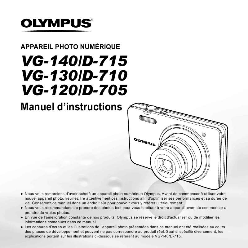 Guide utilisation OLYMPUS VG-130  de la marque OLYMPUS