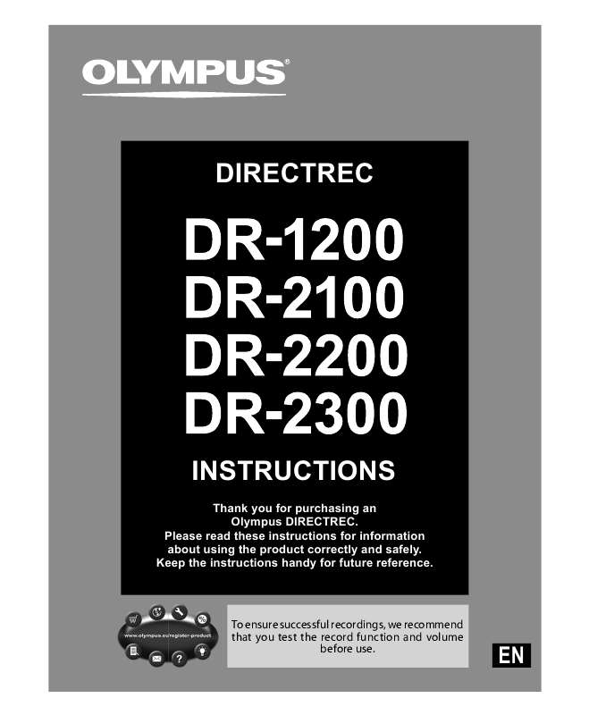 Guide utilisation OLYMPUS DR-1200  de la marque OLYMPUS