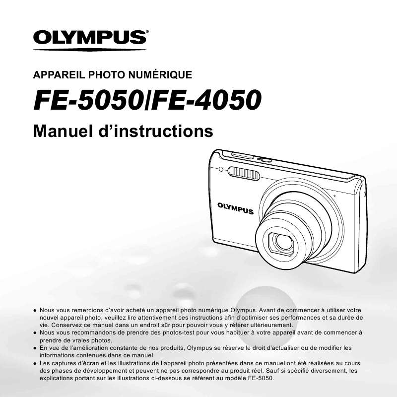 Guide utilisation OLYMPUS FE-4050  de la marque OLYMPUS