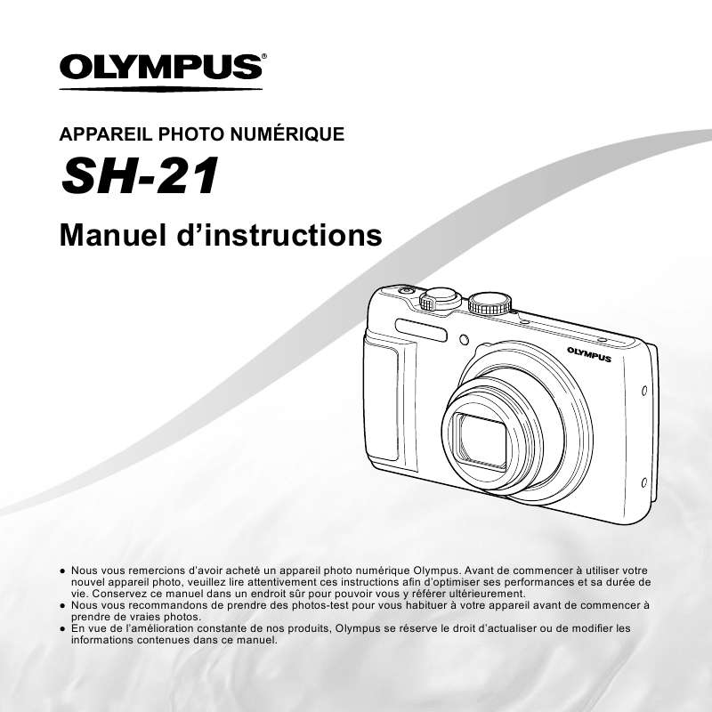 Guide utilisation OLYMPUS SH-21  de la marque OLYMPUS