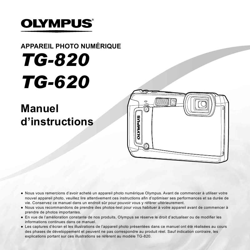 Guide utilisation OLYMPUS TG-620  de la marque OLYMPUS