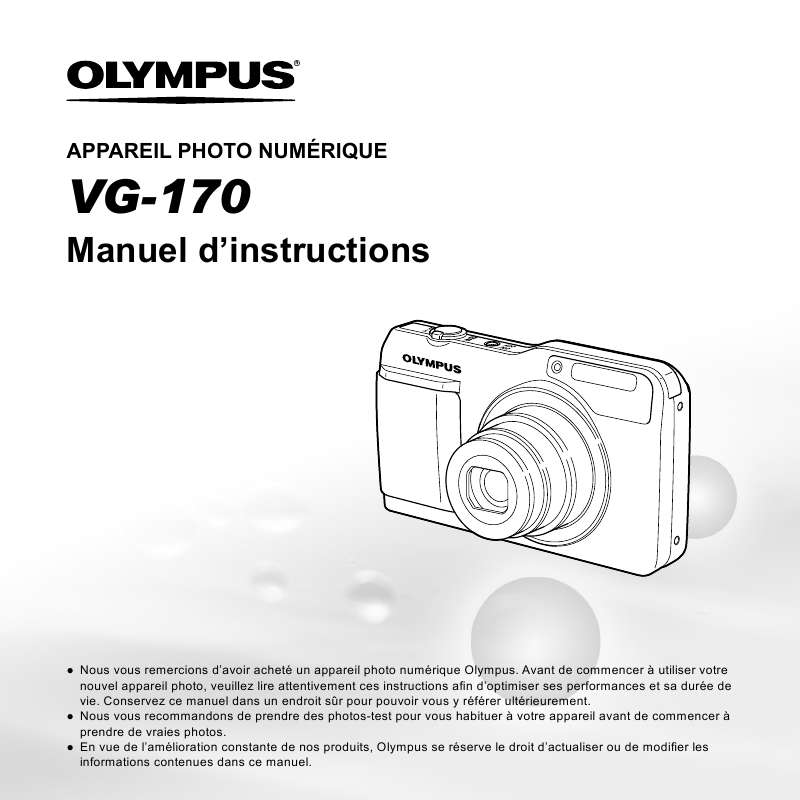 Guide utilisation OLYMPUS VG-170  de la marque OLYMPUS