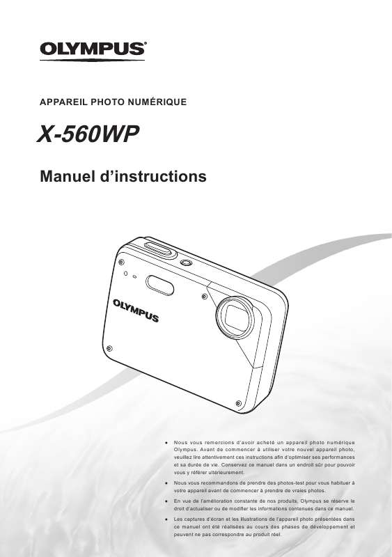 Guide utilisation OLYMPUS X-560WP  de la marque OLYMPUS