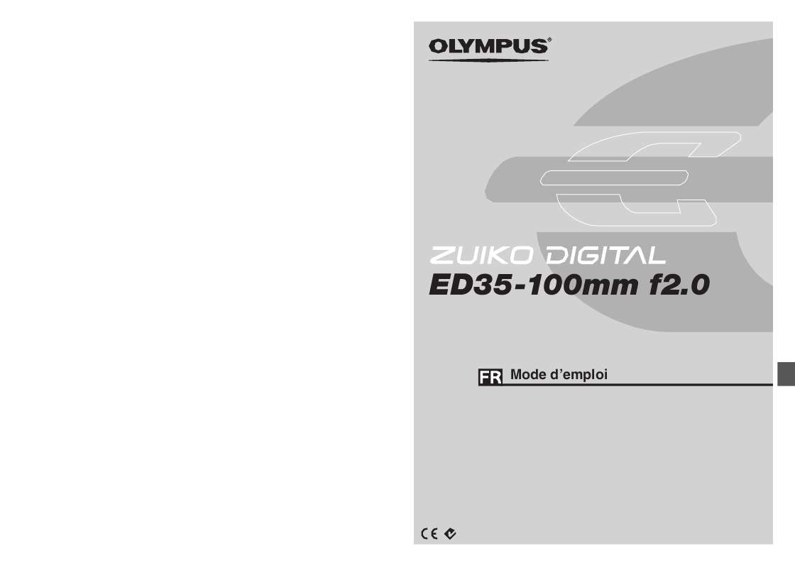 Guide utilisation OLYMPUS ZUIKO DIGITAL ED 35-100MM F2.0  de la marque OLYMPUS