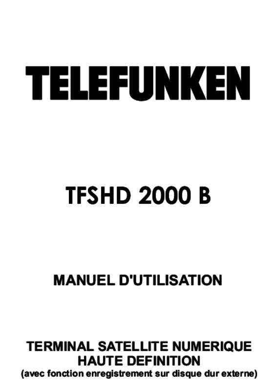 Guide utilisation MELICONI TELEFUNKEN TFSHD 2000 B  de la marque MELICONI