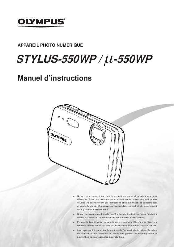Guide utilisation OLYMPUS Μ-550WP  de la marque OLYMPUS