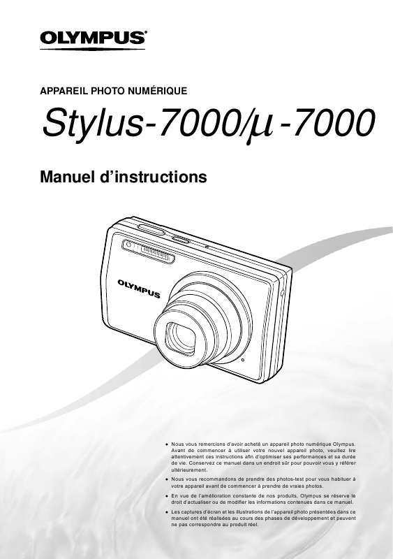 Guide utilisation OLYMPUS Μ-7000  de la marque OLYMPUS