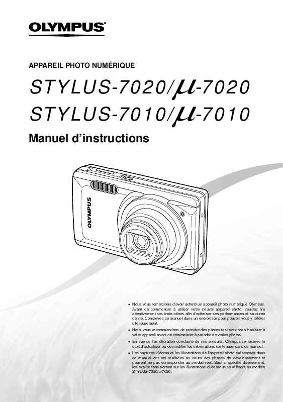 Guide utilisation OLYMPUS Μ-7020  de la marque OLYMPUS