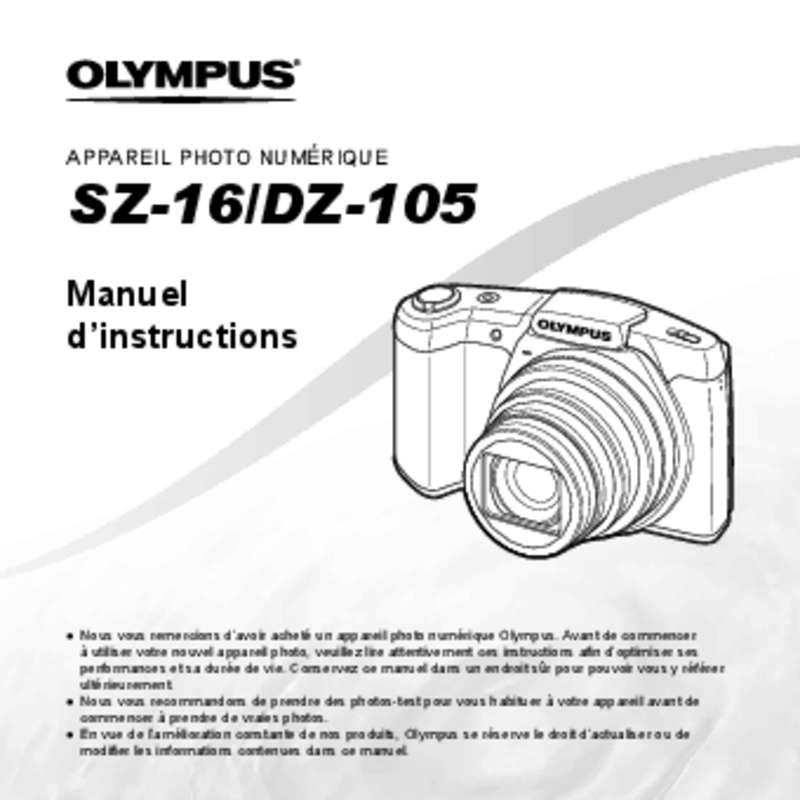 Guide utilisation OLYMPUS DZ105  de la marque OLYMPUS