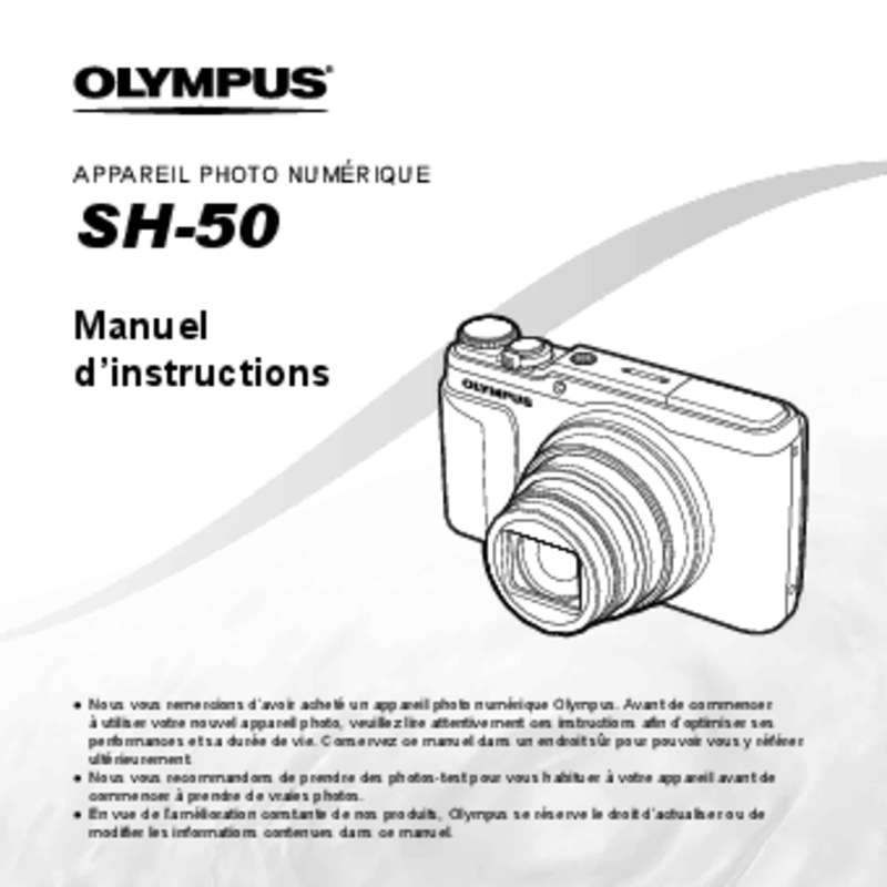 Guide utilisation OLYMPUS SH-50  de la marque OLYMPUS