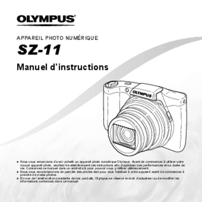 Guide utilisation OLYMPUS SZ-11  de la marque OLYMPUS