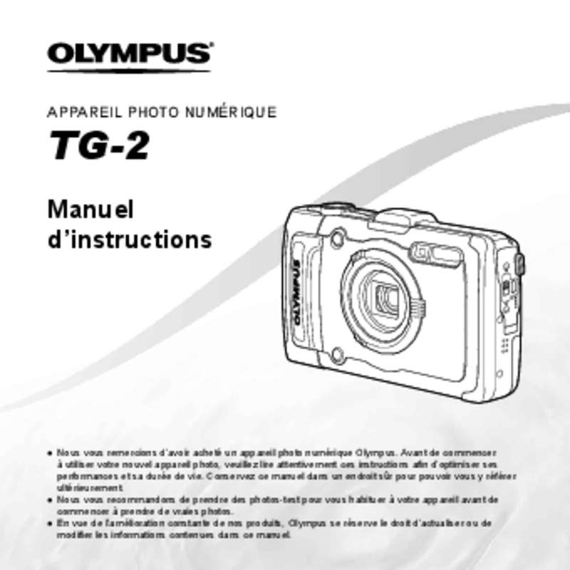 Guide utilisation OLYMPUS TG-2  de la marque OLYMPUS