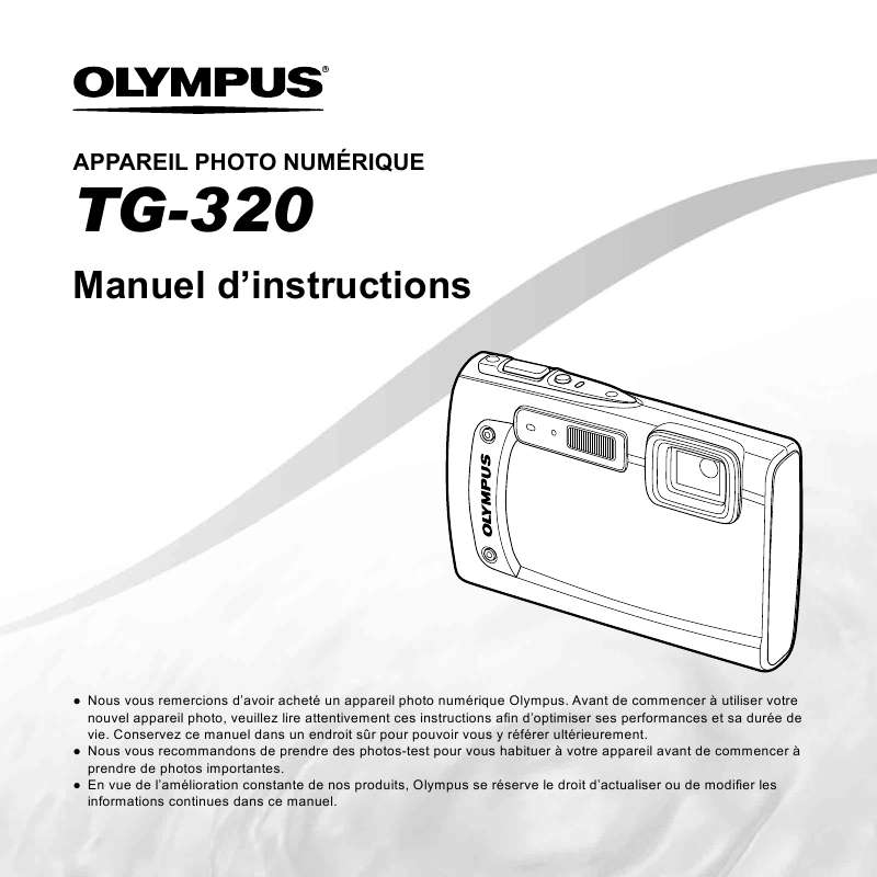 Guide utilisation OLYMPUS TG-320  de la marque OLYMPUS