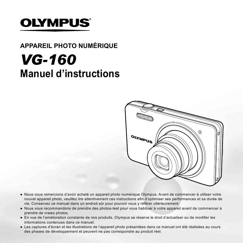 Guide utilisation OLYMPUS VG-160  de la marque OLYMPUS