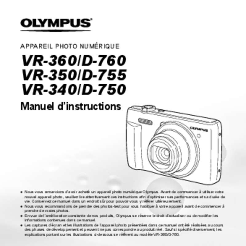 Guide utilisation OLYMPUS VR-350  de la marque OLYMPUS
