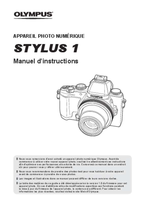 Guide utilisation OLYMPUS STYLUS 1  de la marque OLYMPUS