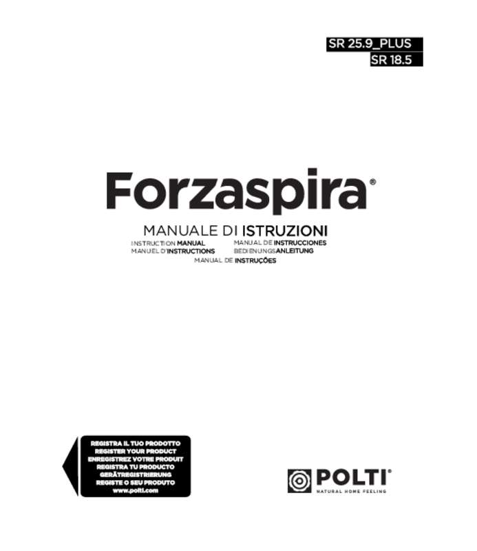 Guide utilisation POLTI FORZASPIRA SR 25.9 V de la marque POLTI