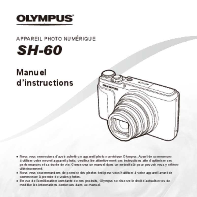 Guide utilisation OLYMPUS SH-60  de la marque OLYMPUS