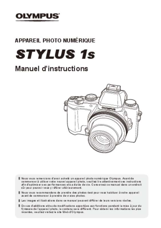 Guide utilisation OLYMPUS STYLUS 1S  de la marque OLYMPUS