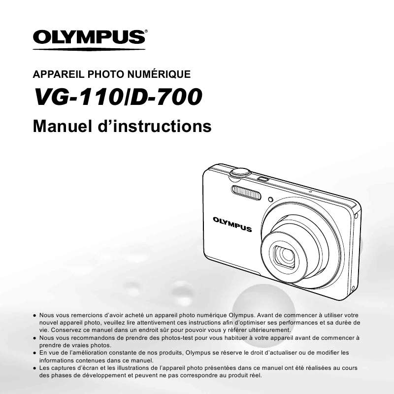 Guide utilisation OLYMPUS D-700  de la marque OLYMPUS