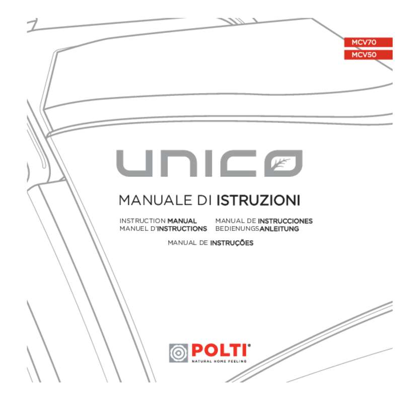 Guide utilisation POLTI UNICO MCV70 ALLERGY MULTIFLOOR WINDOWS  de la marque POLTI