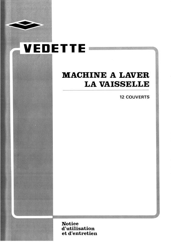 Guide utilisation VEDETTE LV1721BD de la marque VEDETTE
