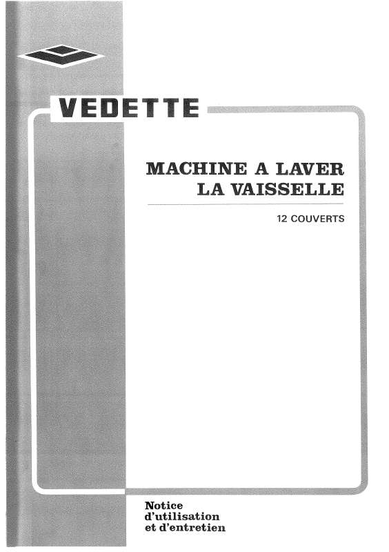 Guide utilisation VEDETTE LV3000 de la marque VEDETTE