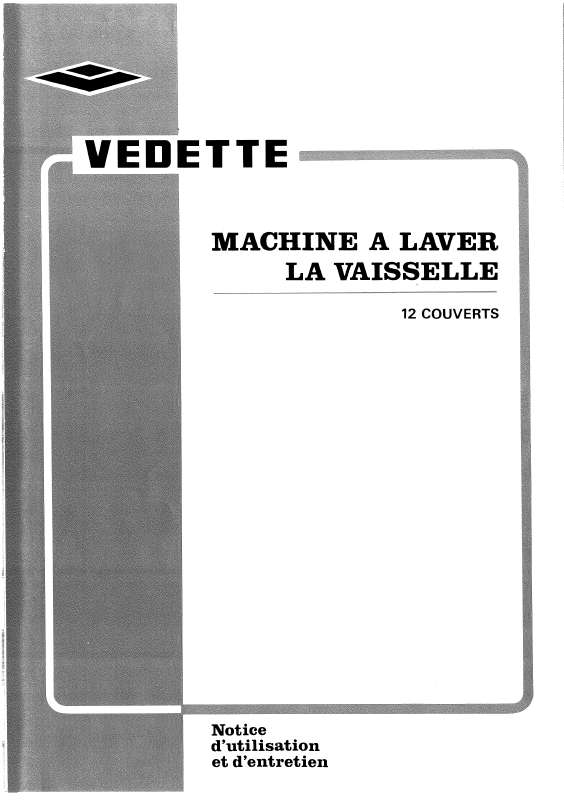 Guide utilisation VEDETTE LV3733 de la marque VEDETTE