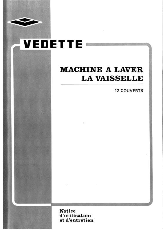Guide utilisation VEDETTE LV801BB de la marque VEDETTE