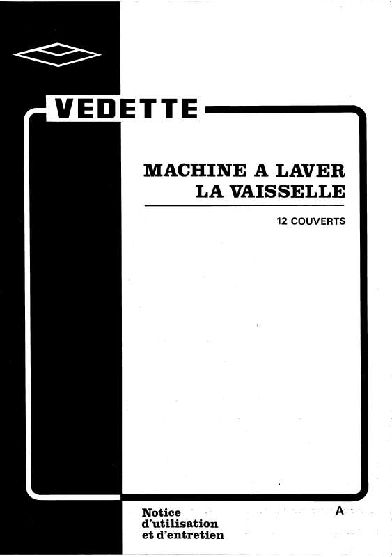 Guide utilisation VEDETTE VX412 de la marque VEDETTE