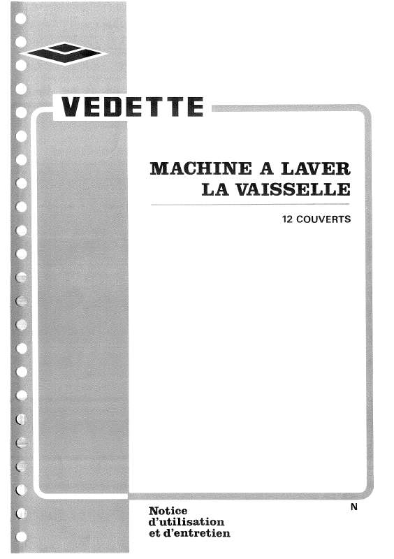 Guide utilisation VEDETTE VX9033H de la marque VEDETTE