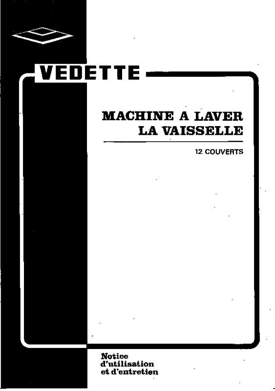 Guide utilisation VEDETTE DM1912BB de la marque VEDETTE