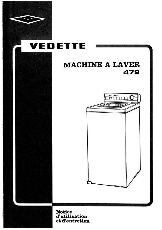Guide utilisation VEDETTE 479 de la marque VEDETTE