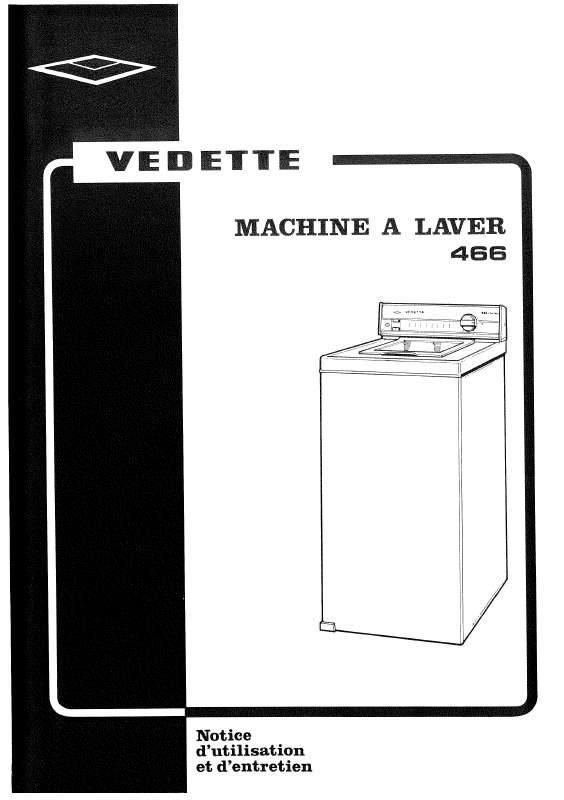 Guide utilisation VEDETTE V466 de la marque VEDETTE