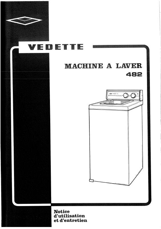 Guide utilisation VEDETTE V482 de la marque VEDETTE