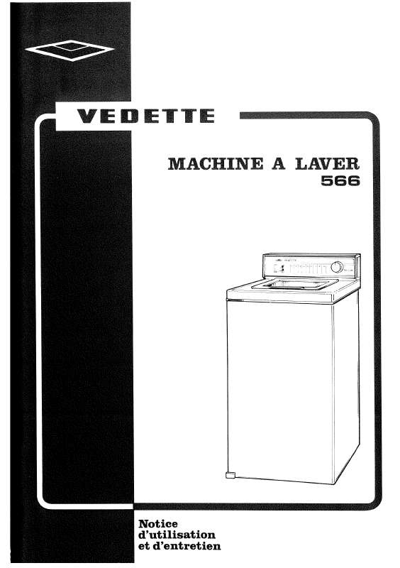 Guide utilisation VEDETTE V566 de la marque VEDETTE