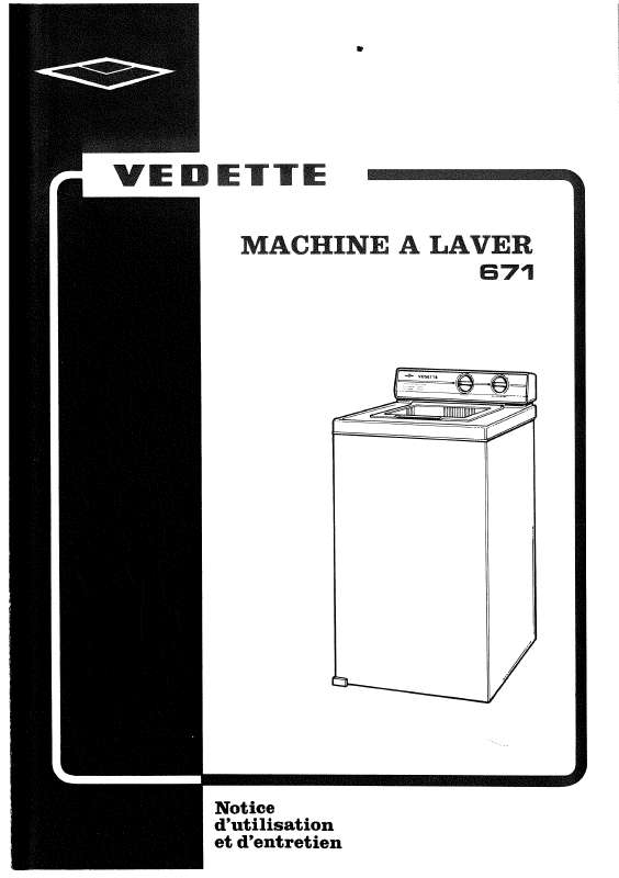 Guide utilisation VEDETTE V671 de la marque VEDETTE