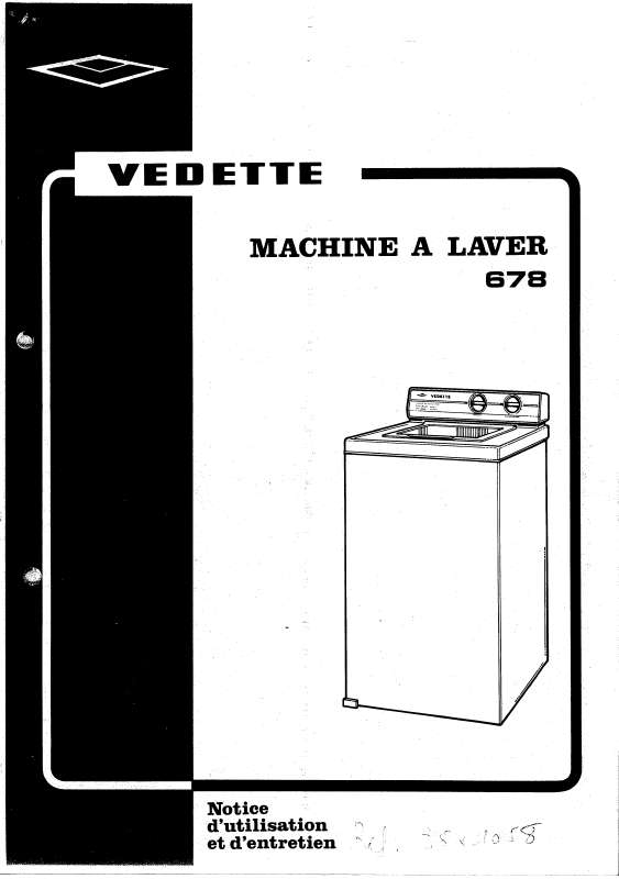 Guide utilisation VEDETTE V678 de la marque VEDETTE