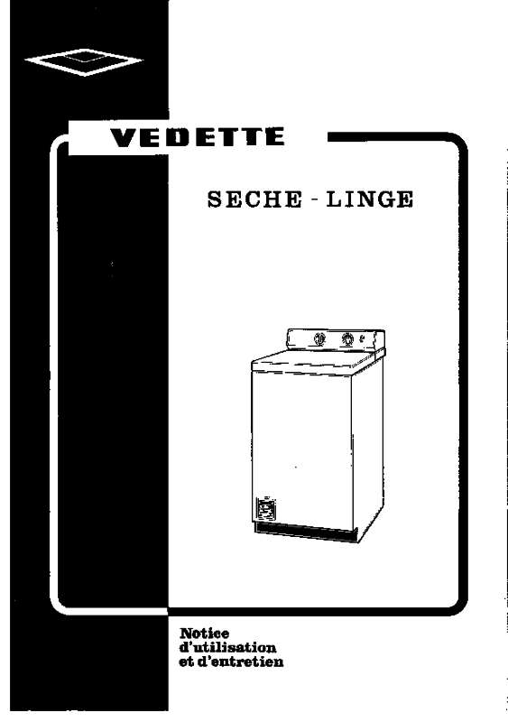 Guide utilisation VEDETTE SL642 de la marque VEDETTE