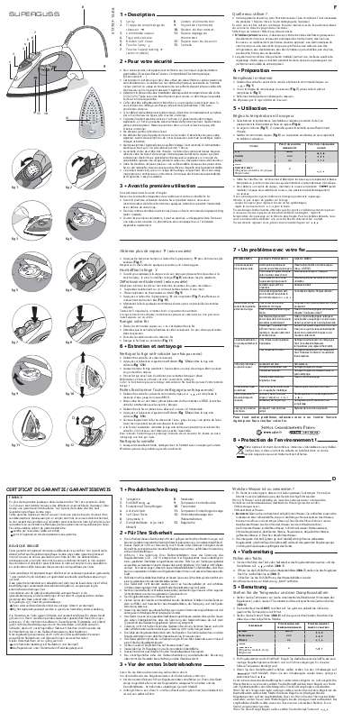 Guide utilisation CALOR FV 3310  de la marque CALOR