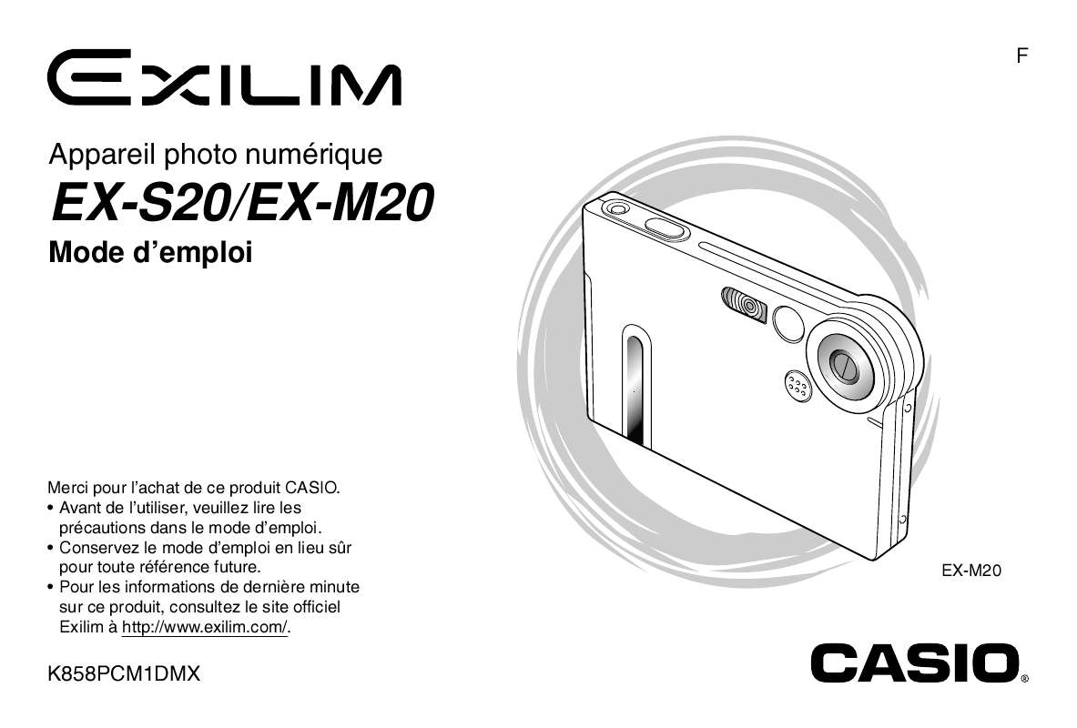Guide utilisation CASIO EXILIM EX-S20  de la marque CASIO