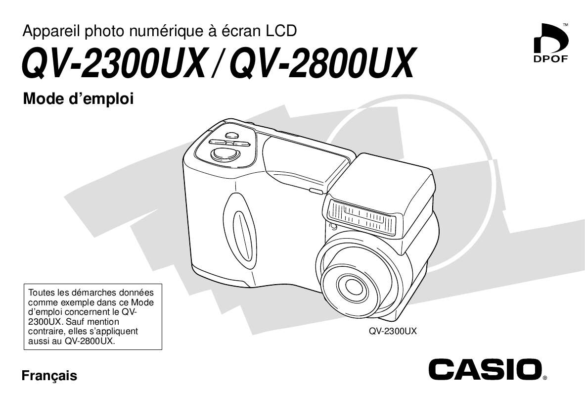 Guide utilisation CASIO QV-2300  de la marque CASIO
