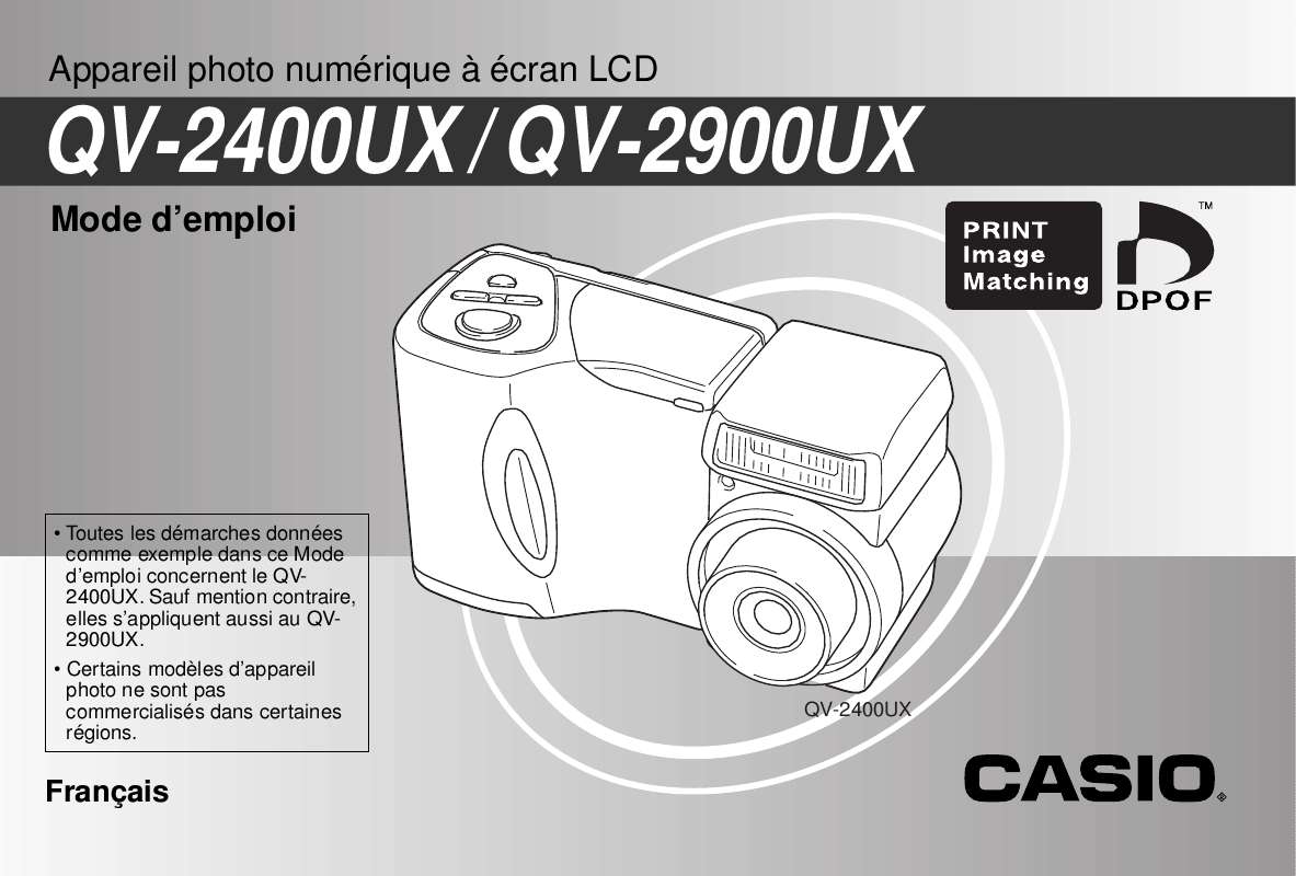 Guide utilisation CASIO QV-2400  de la marque CASIO