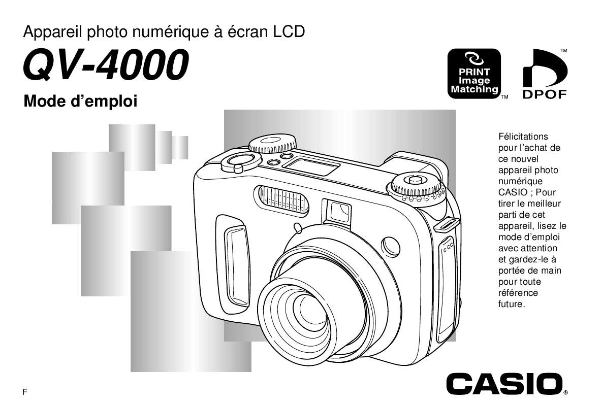 Guide utilisation CASIO QV-4000  de la marque CASIO