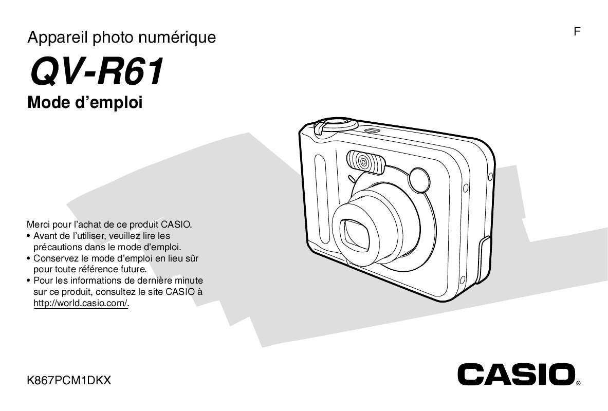 Guide utilisation CASIO QV-R61  de la marque CASIO