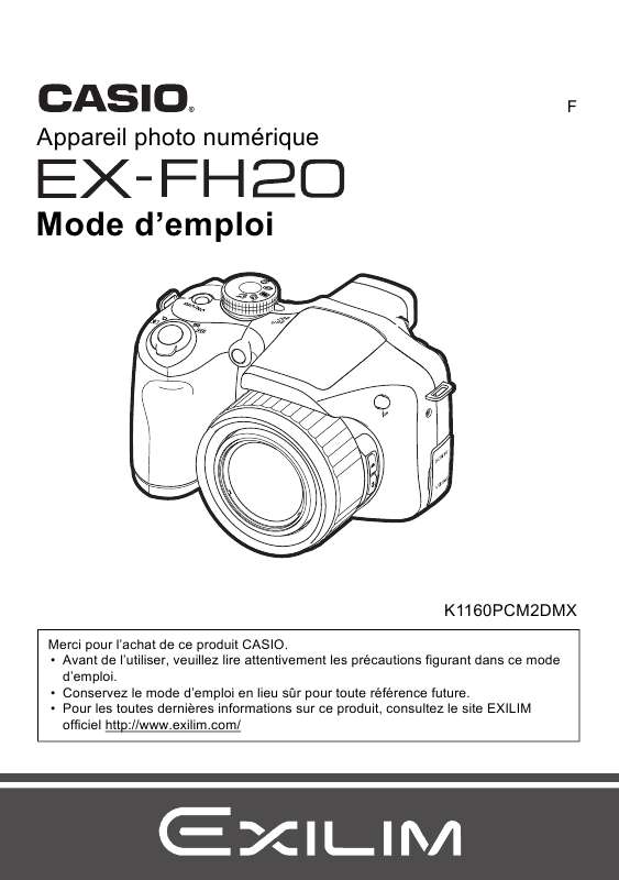 Guide utilisation CASIO EXILIM EX-FH20  de la marque CASIO