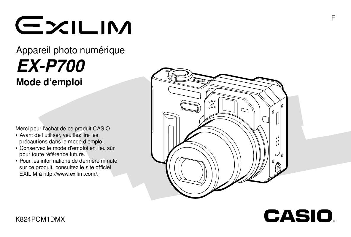 Guide utilisation CASIO EXILIM EX-P700  de la marque CASIO